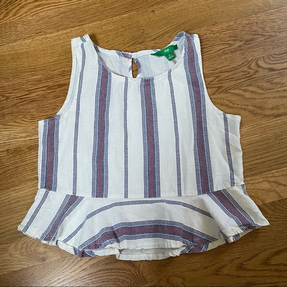 NWOT | DIP Peplum Stripe Tank Top - Picture 1 of 4